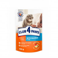 CLUB 4 PAWS ADULT CATS ΣΟΛΟΜΟΣ ΣΕ ΖΕΛΕ 100gr