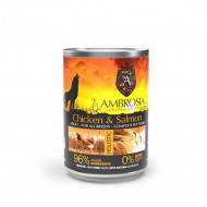 AMBROSIA DOG WET FOOD CHICKEN & FRESH SALMON 400gr