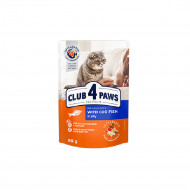 CLUB 4 PAWS ADULT CATS ΜΠΑΚΑΛΙΑΡΟ ΣΕ ΖΕΛΕ 80gr