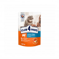 CLUB 4 PAWS ADULT CATS ΑΡΝΙ ΣΕ ΣΑΛΤΣΑ 100gr