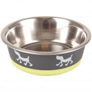 BOWL SILHOUETTE GREY/LIME 400ml 14cm