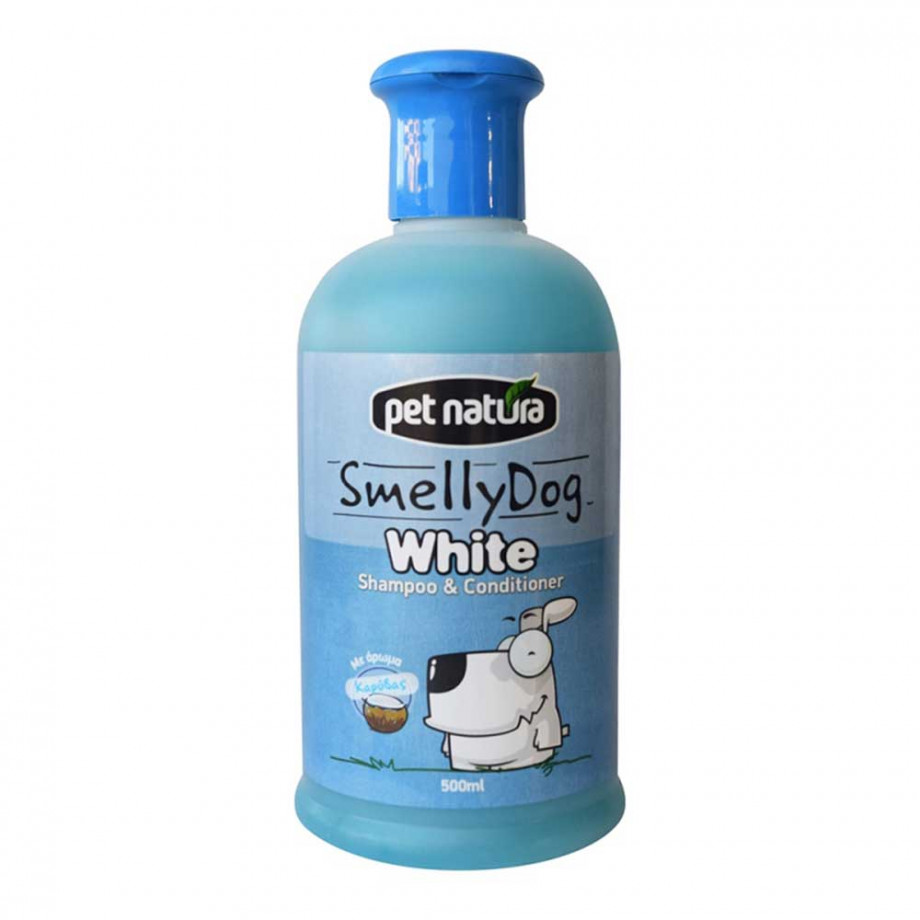 PET NATURA SMELLY DOG SHAMPOO WHITE 500ml Aigan