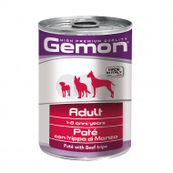 GEMON DOG PATE WITH BEEF ADULT 400gr