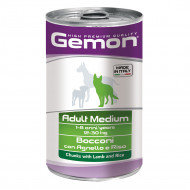 GEMON DOG CHUNKS WITH LAMB AND RICE ADULT MEDIUM 1,250gr